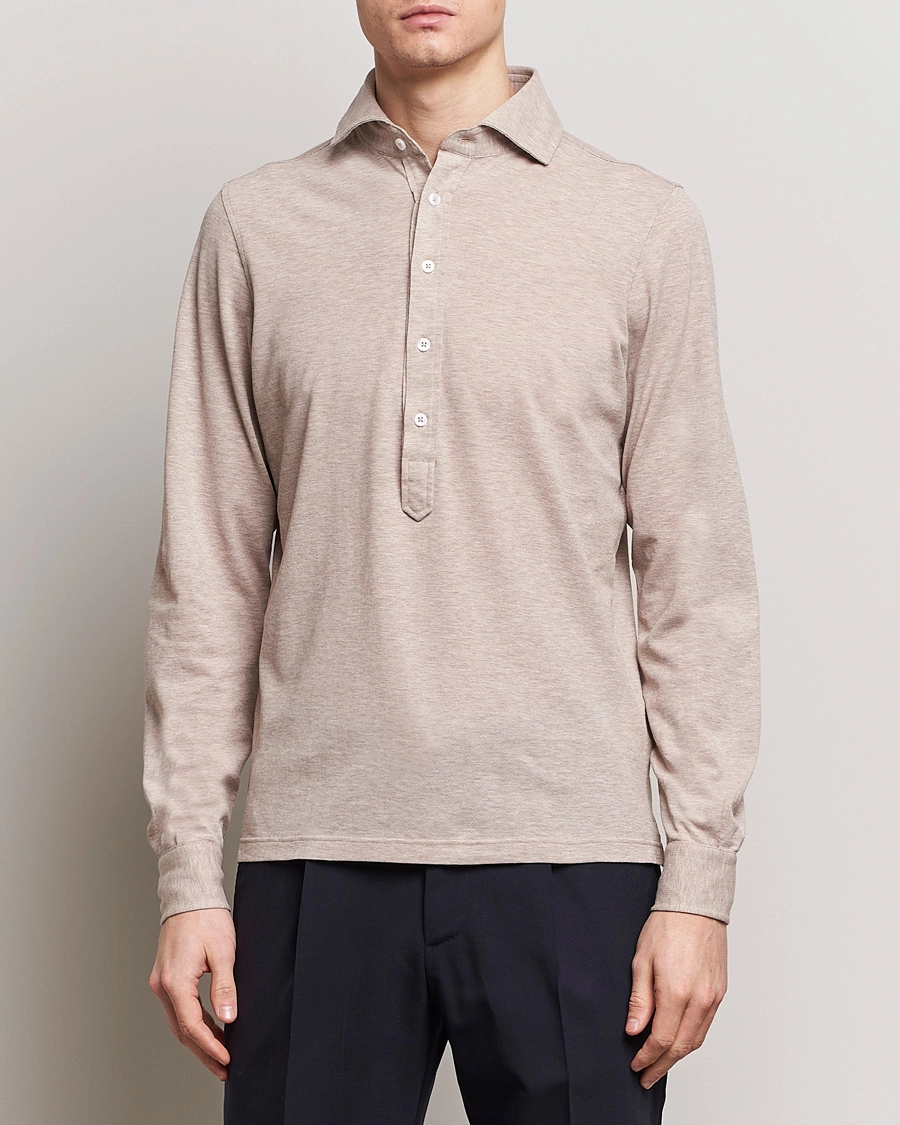 Mies |  | Gran Sasso | Popover Shirt Beige