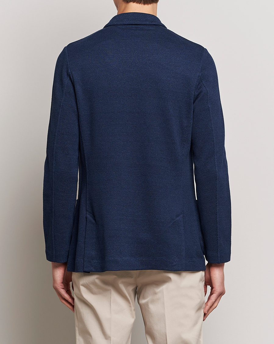 Mies | Pikkutakit | Gran Sasso | Structured Cotton/Linen Blazer Navy
