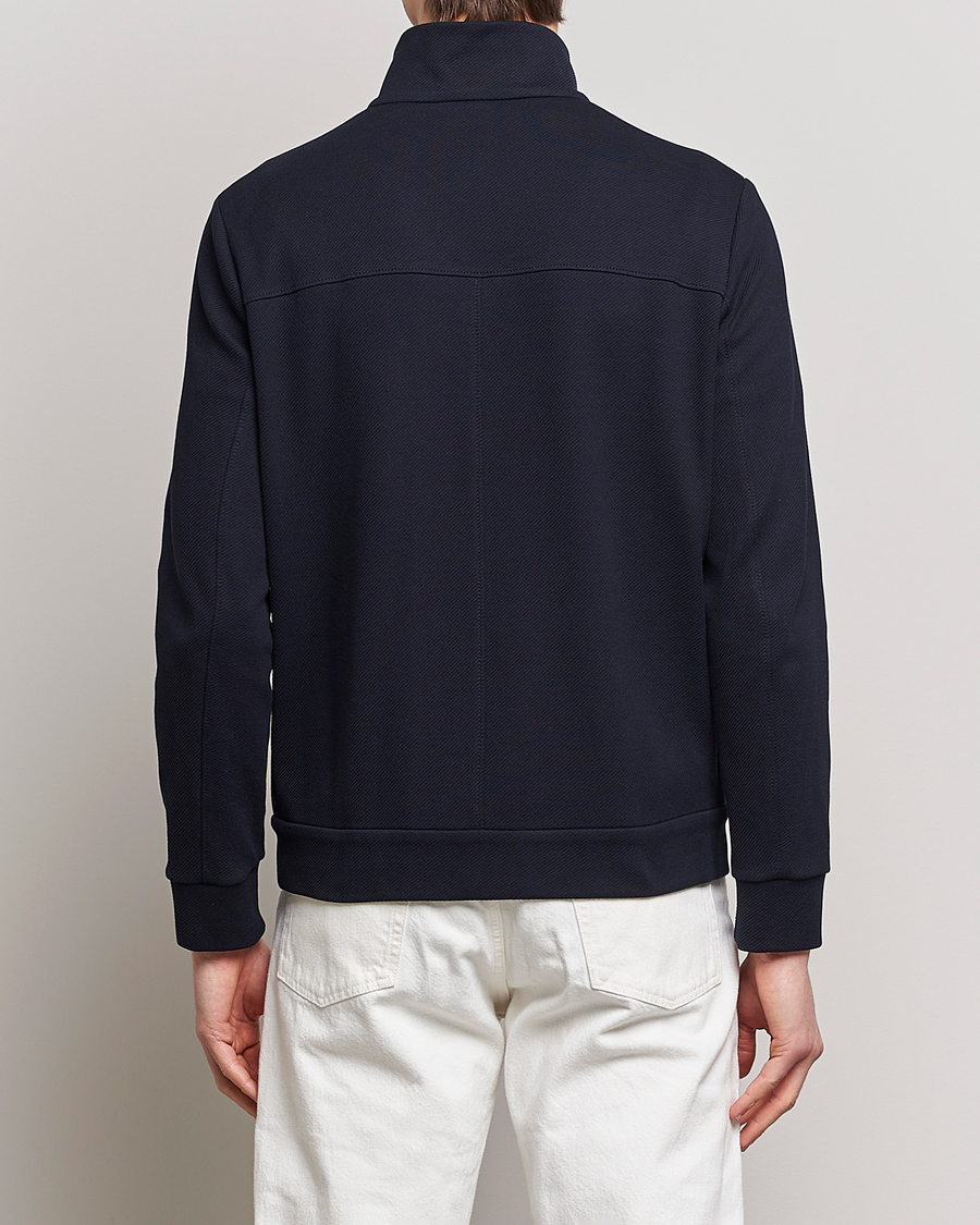 Mies | Takit | Harris Wharf London | Loro Piana Cavalry Twill Harrington Jacket Dark Blue