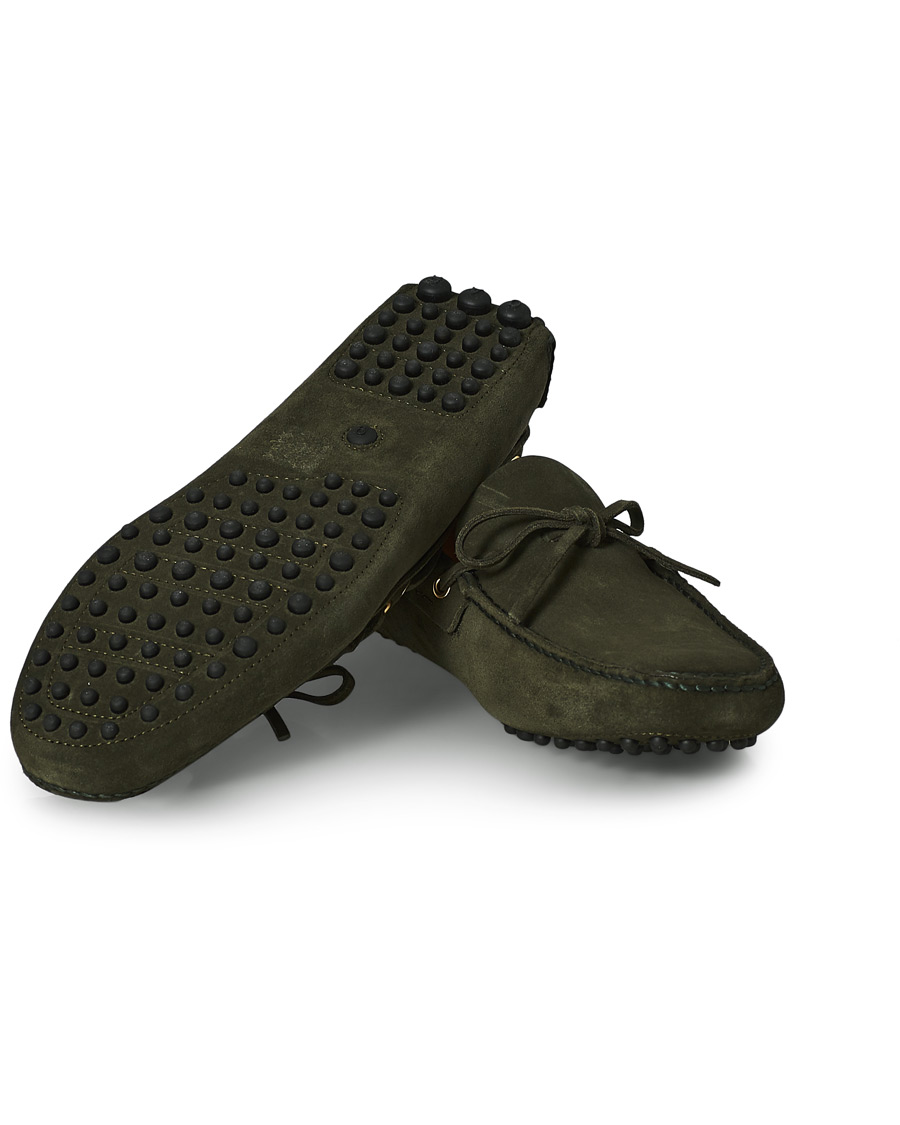 Mies | Car Shoe Driver Moccasin Dark Green Suede | Car Shoe | Driver Moccasin Dark Green Suede
