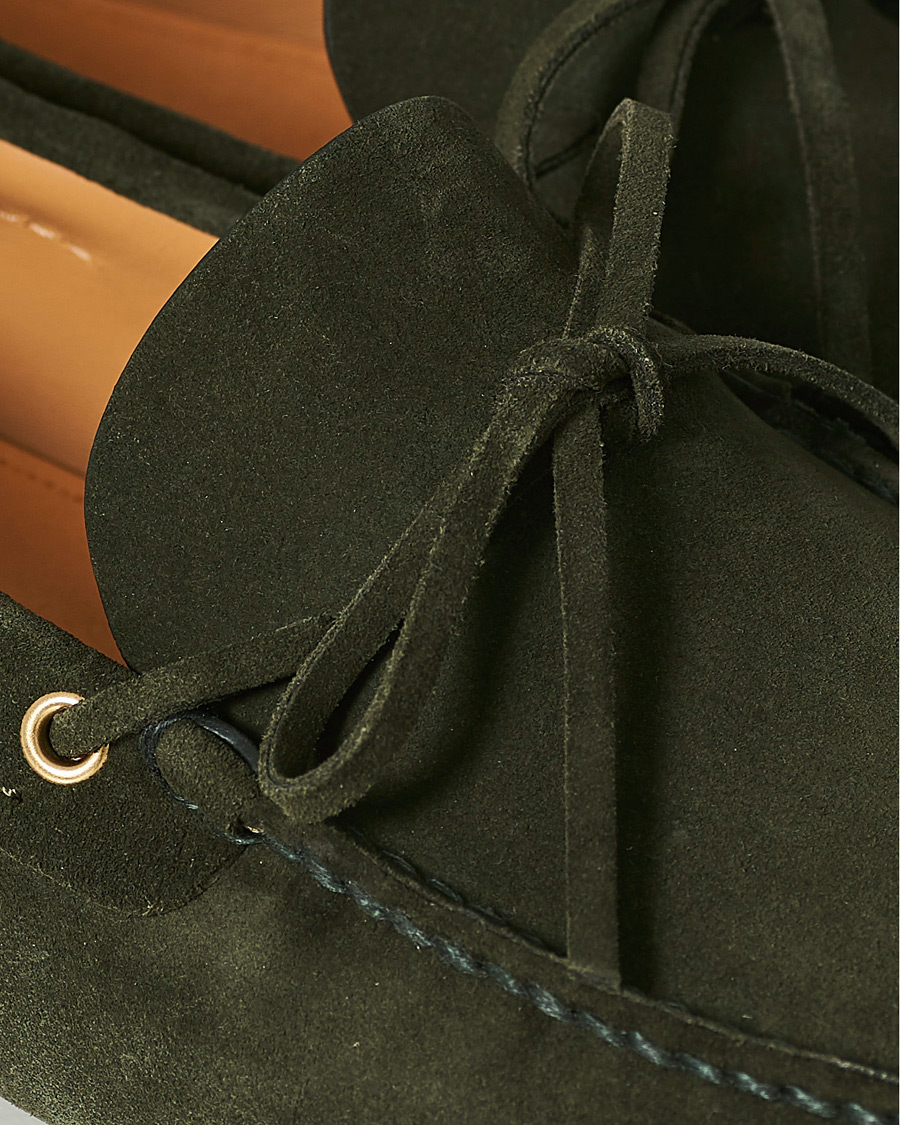 Mies | Car Shoe Driver Moccasin Dark Green Suede | Car Shoe | Driver Moccasin Dark Green Suede