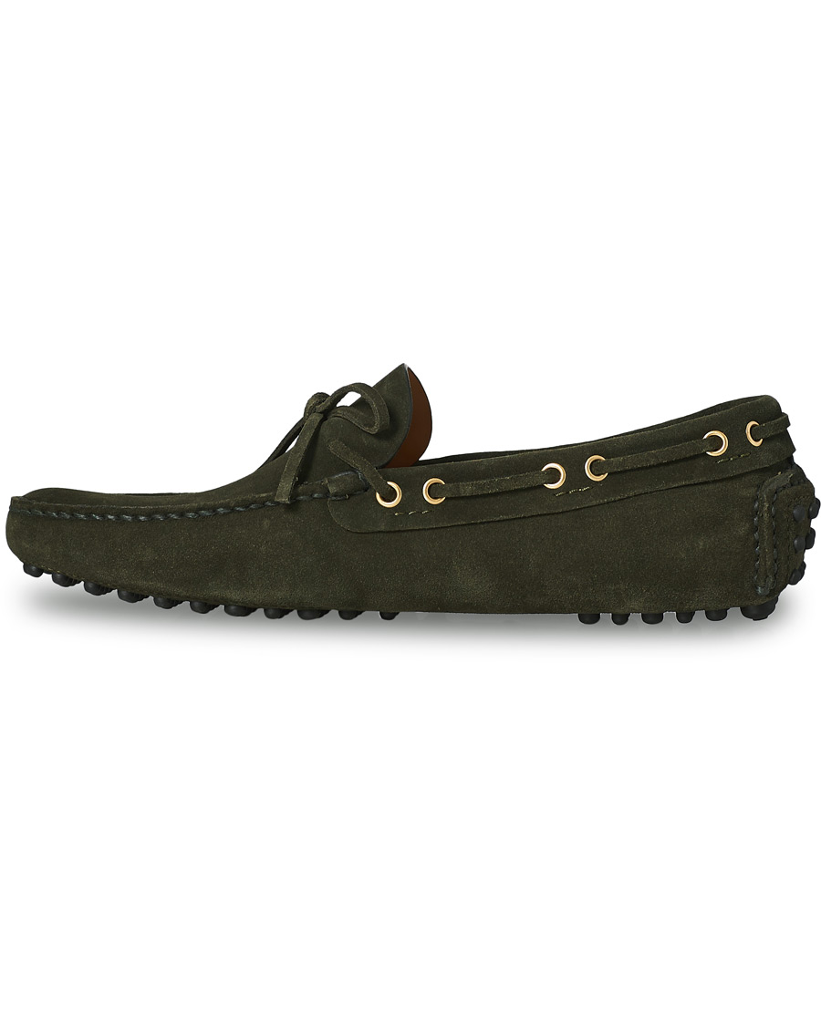 Mies | Car Shoe Driver Moccasin Dark Green Suede | Car Shoe | Driver Moccasin Dark Green Suede