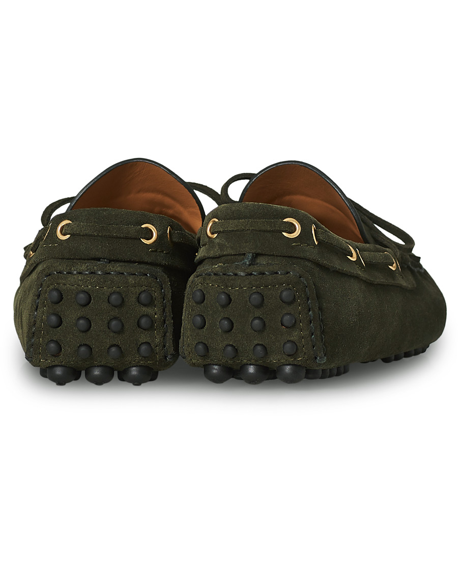 Mies | Car Shoe Driver Moccasin Dark Green Suede | Car Shoe | Driver Moccasin Dark Green Suede