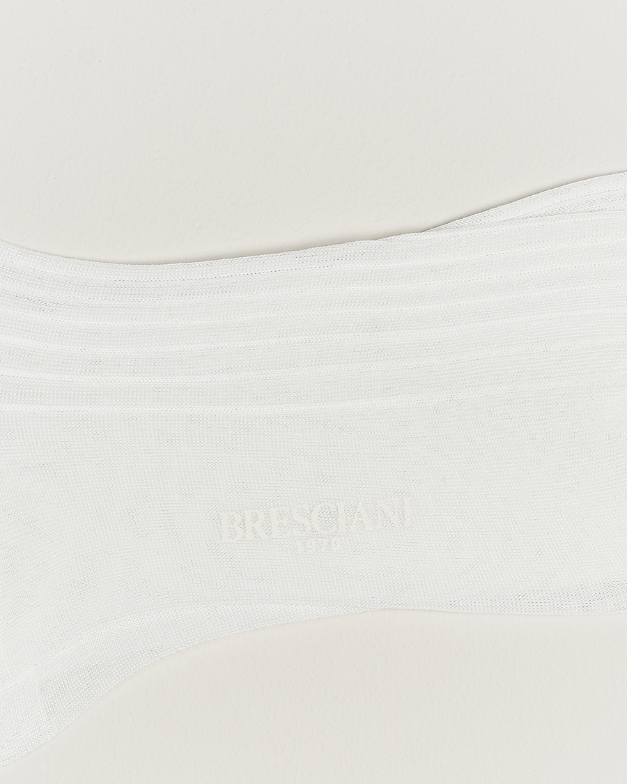 Mies | Alusvaatteet | Bresciani | Cotton Ribbed Short Socks White