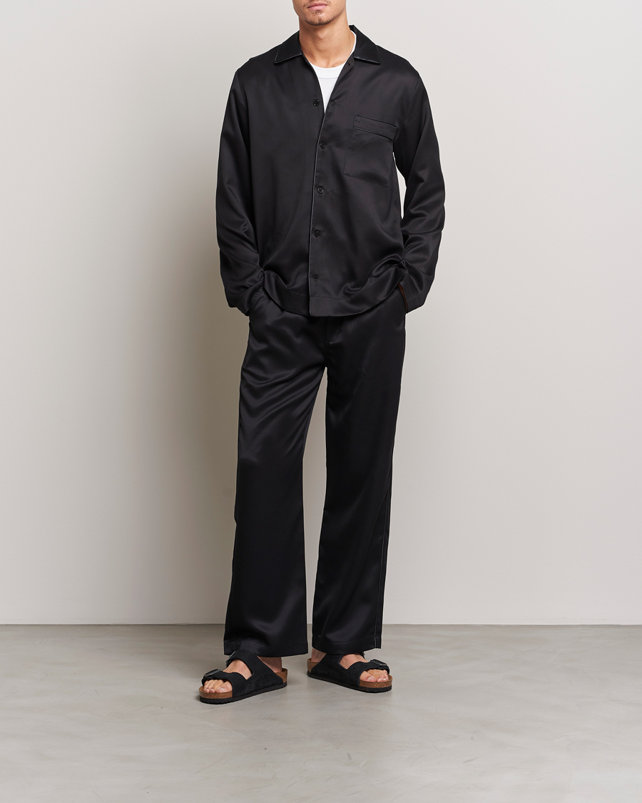 Mies | Yöpaidat | CDLP | Home Suit Long Sleeve Top Black