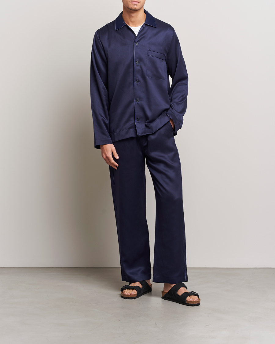 Mies | Yöpuvut ja kylpytakit | CDLP | Home Suit Long Sleeve Top Navy Blue