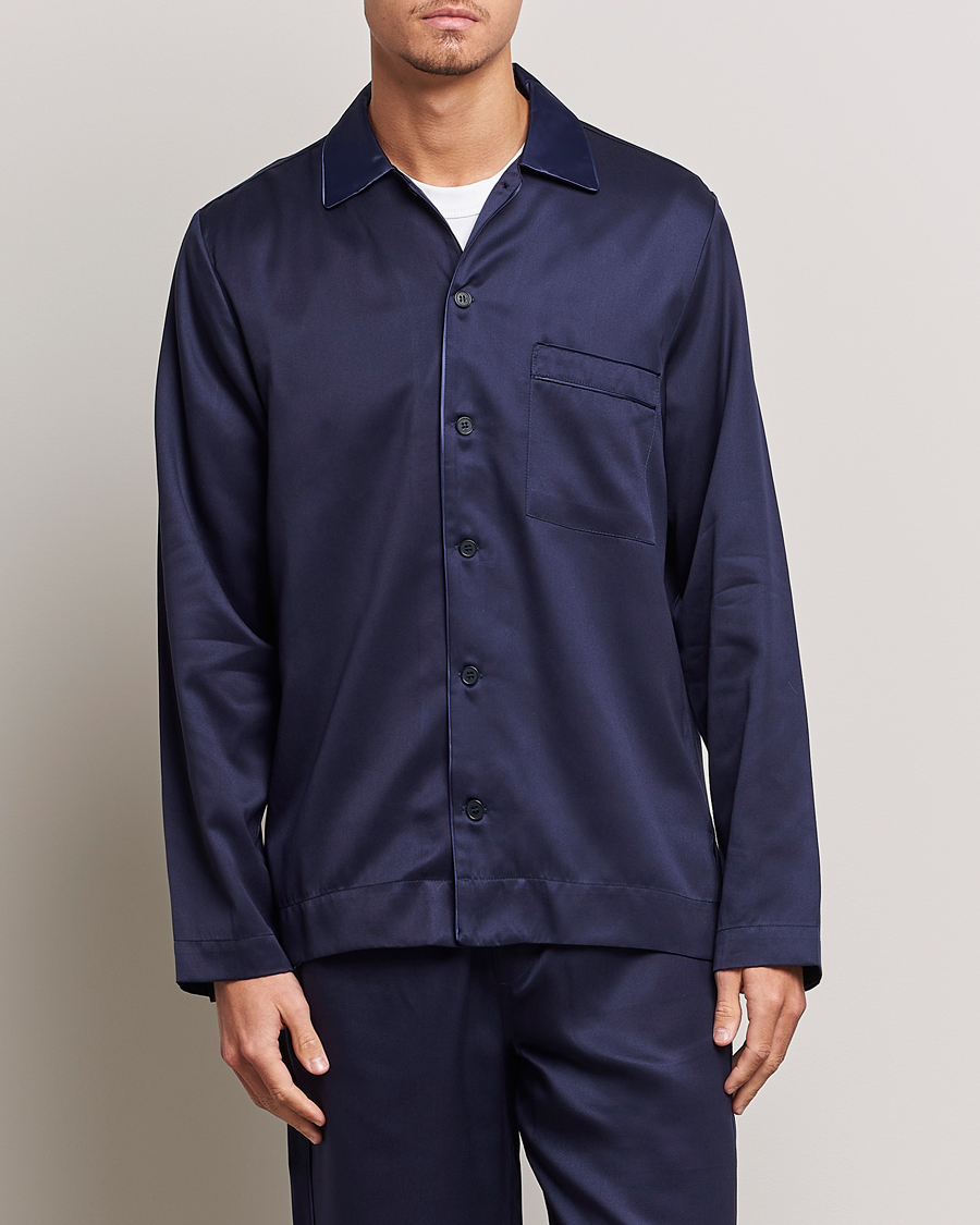 Mies | Yöpaidat | CDLP | Home Suit Long Sleeve Top Navy Blue