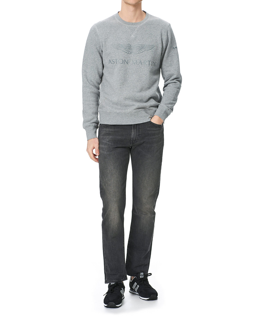Mies | Puserot | Hackett | AMR Wings Logo Sweatshirt Grey Marl