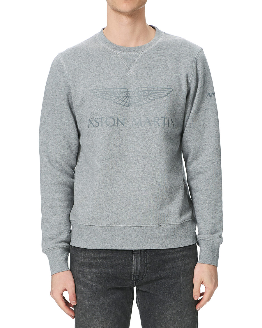 Mies | Puserot | Hackett | AMR Wings Logo Sweatshirt Grey Marl
