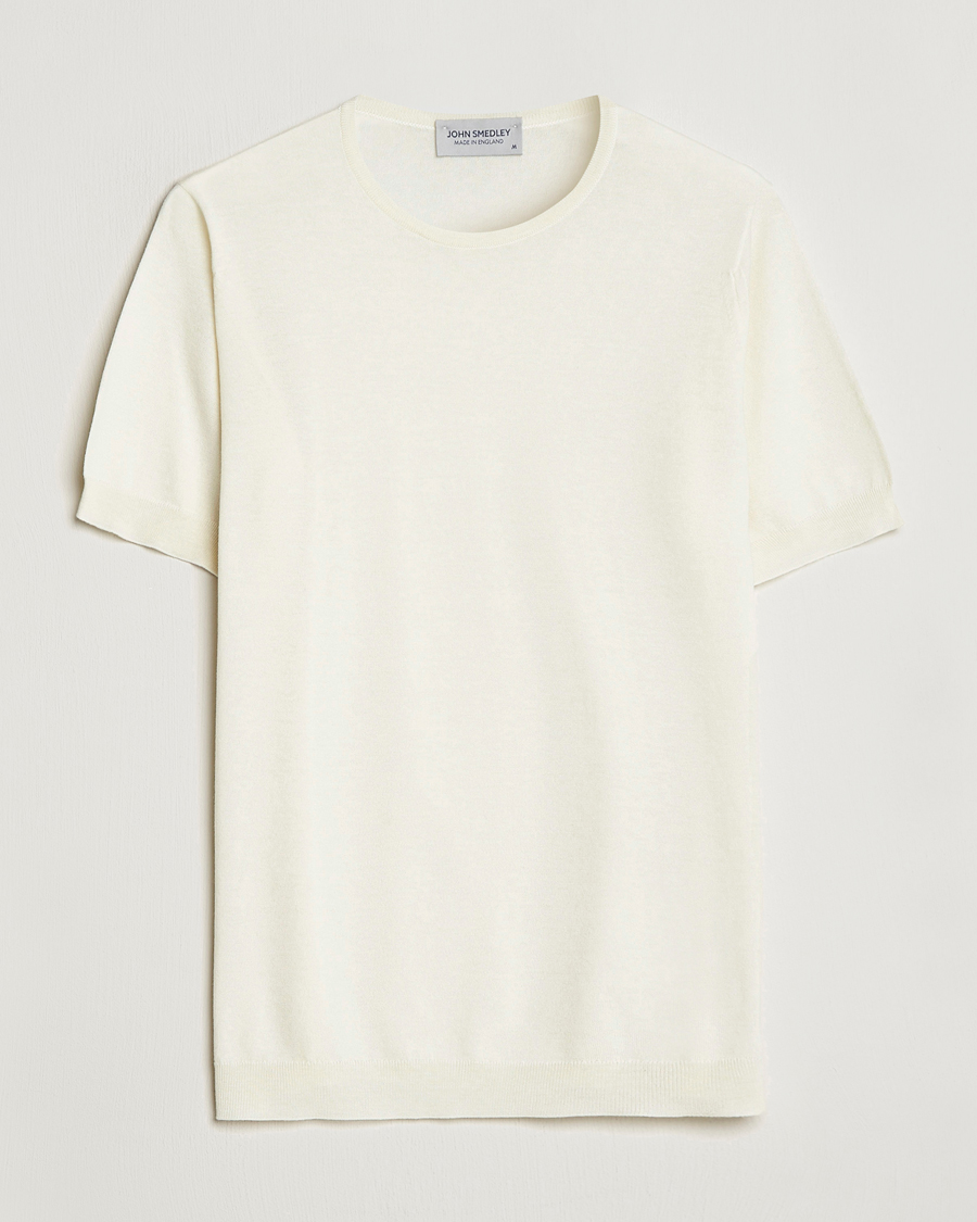 Mies | T-paidat | John Smedley | Belden Wool/Cotton T-Shirt Latte
