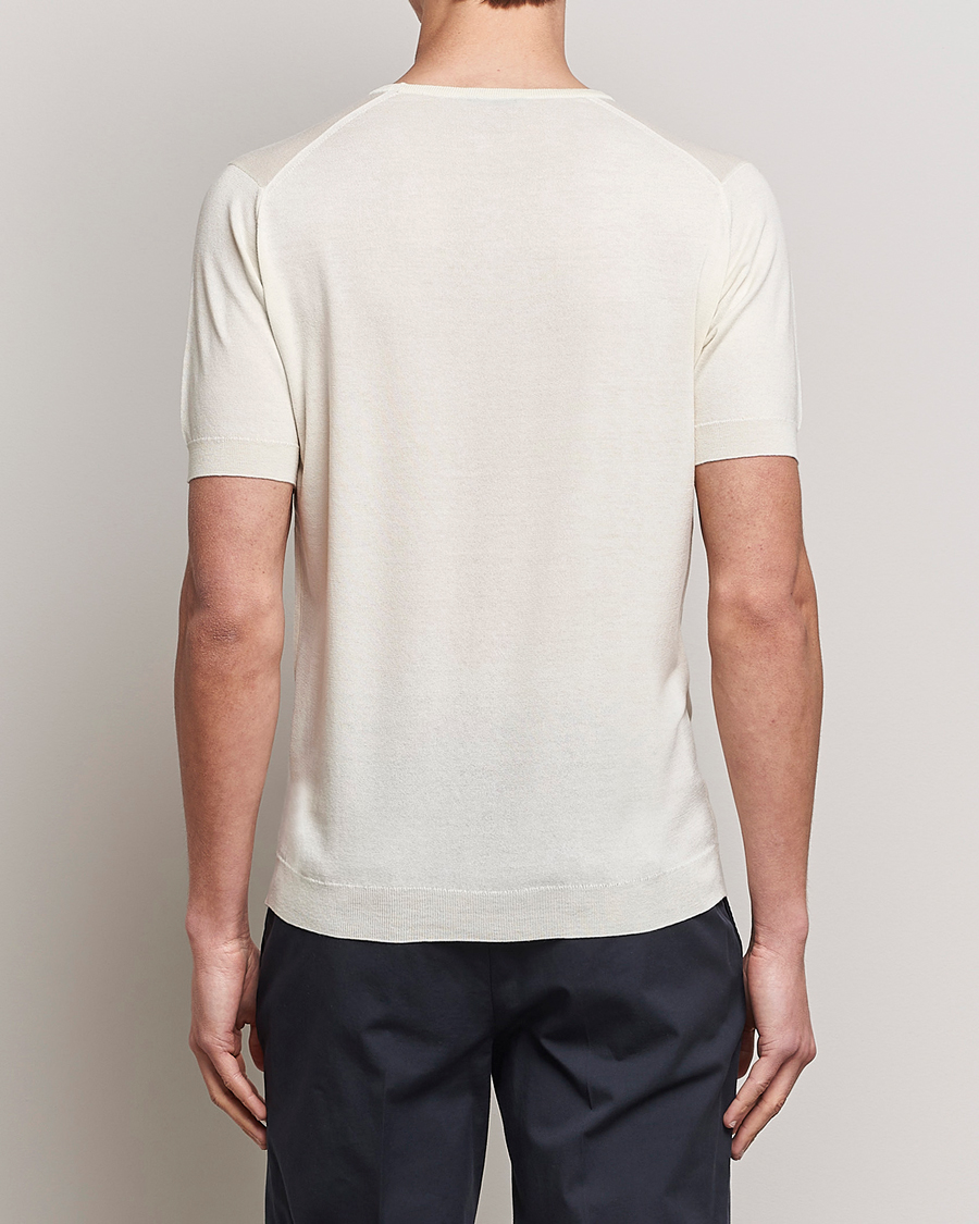 Mies | T-paidat | John Smedley | Belden Wool/Cotton T-Shirt Latte