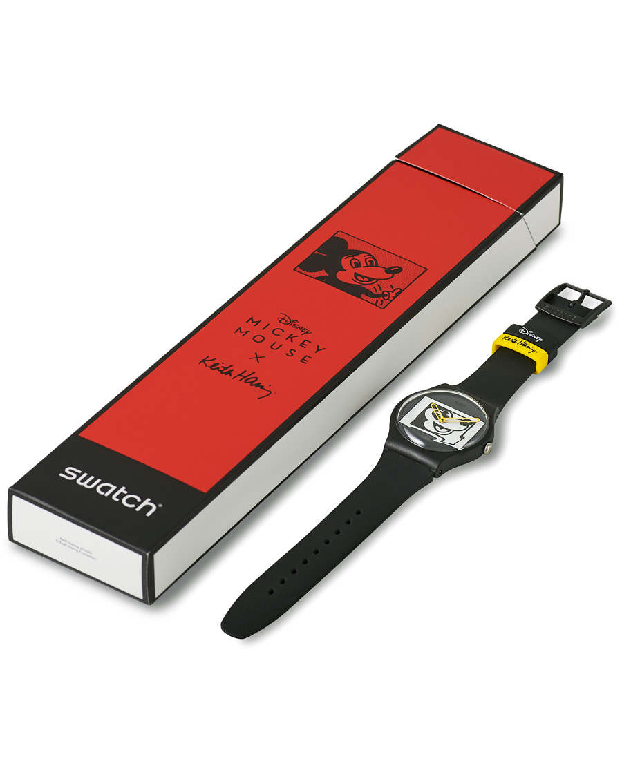 Mies | Swatch Swatch x Keith Haring Mickey Blanc sur Noir | Swatch | x Keith Haring Mickey Blanc sur Noir