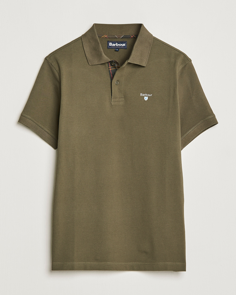 Mies | Pikeet | Barbour Lifestyle | Tartan Pique Polo Olive