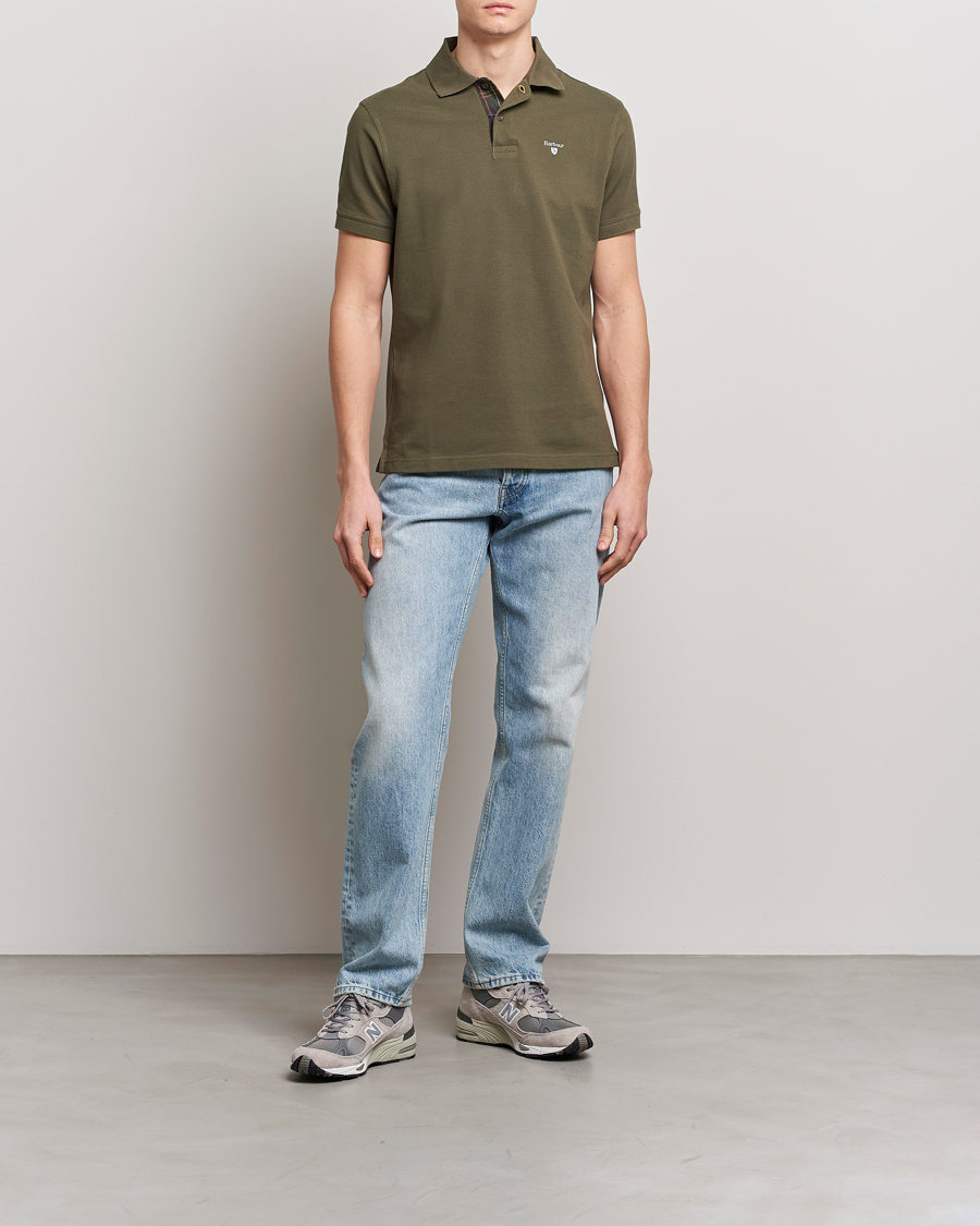 Mies | Pikeet | Barbour Lifestyle | Tartan Pique Polo Olive