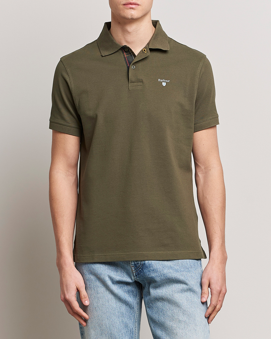 Mies | Pikeet | Barbour Lifestyle | Tartan Pique Polo Olive