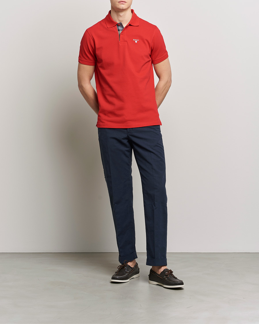 Mies | Pikeet | Barbour Lifestyle | Tartan Pique Polo Red
