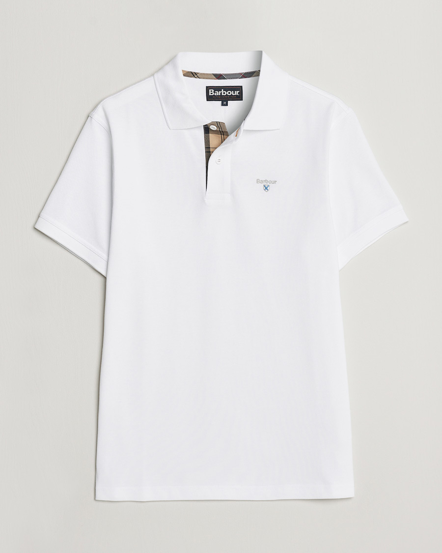 Mies | Pikeet | Barbour Lifestyle | Tartan Pique Polo White