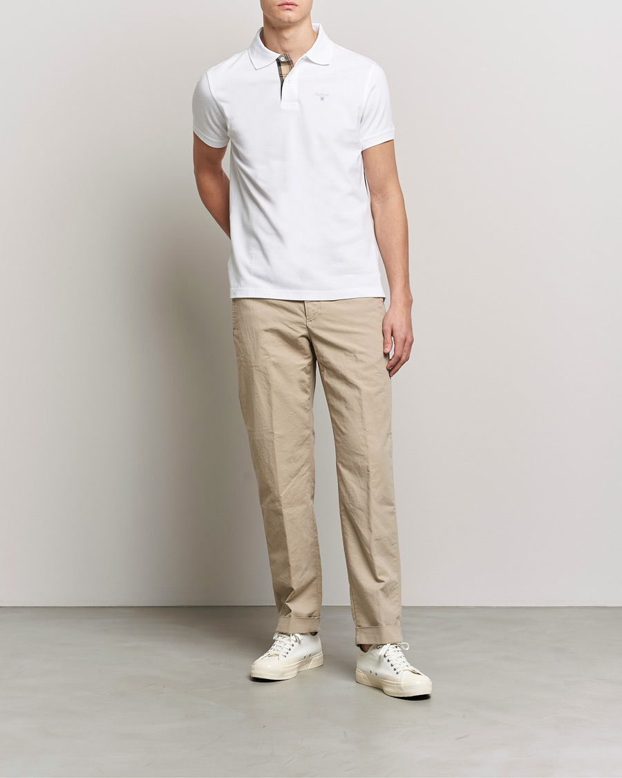 Mies | Pikeet | Barbour Lifestyle | Tartan Pique Polo White