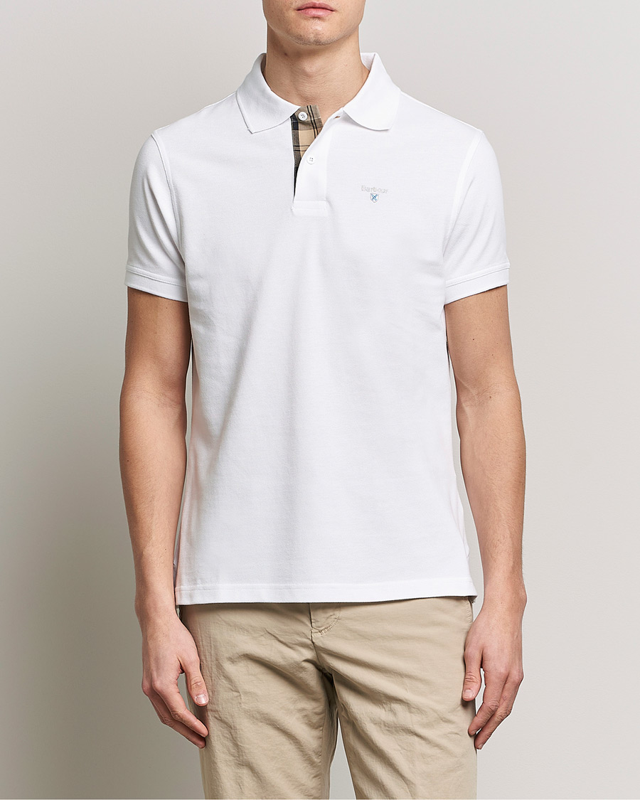 Mies | Pikeet | Barbour Lifestyle | Tartan Pique Polo White