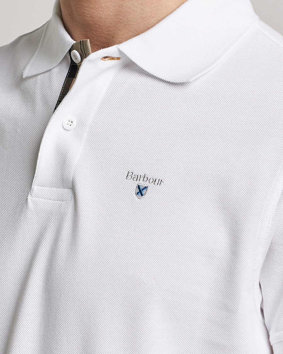 Mies | Pikeet | Barbour Lifestyle | Tartan Pique Polo White