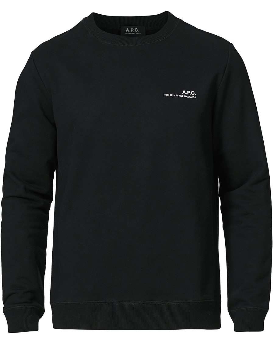 Mies | Puserot | A.P.C. | Item Crew Neck Sweatshirt Black