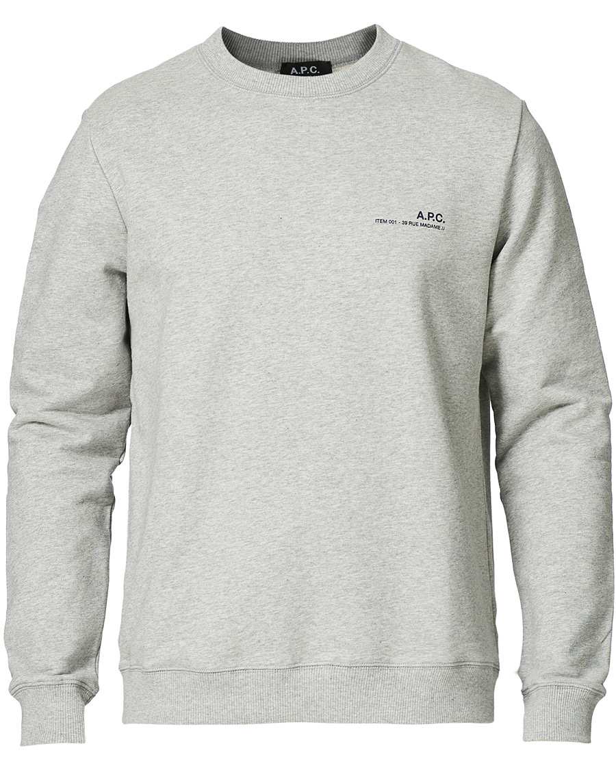Mies | Puserot | A.P.C. | Item Crew Neck Sweatshirt Heather Grey