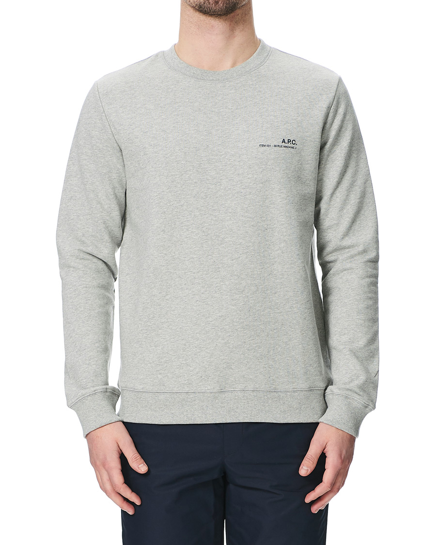 Mies | Puserot | A.P.C. | Item Crew Neck Sweatshirt Heather Grey