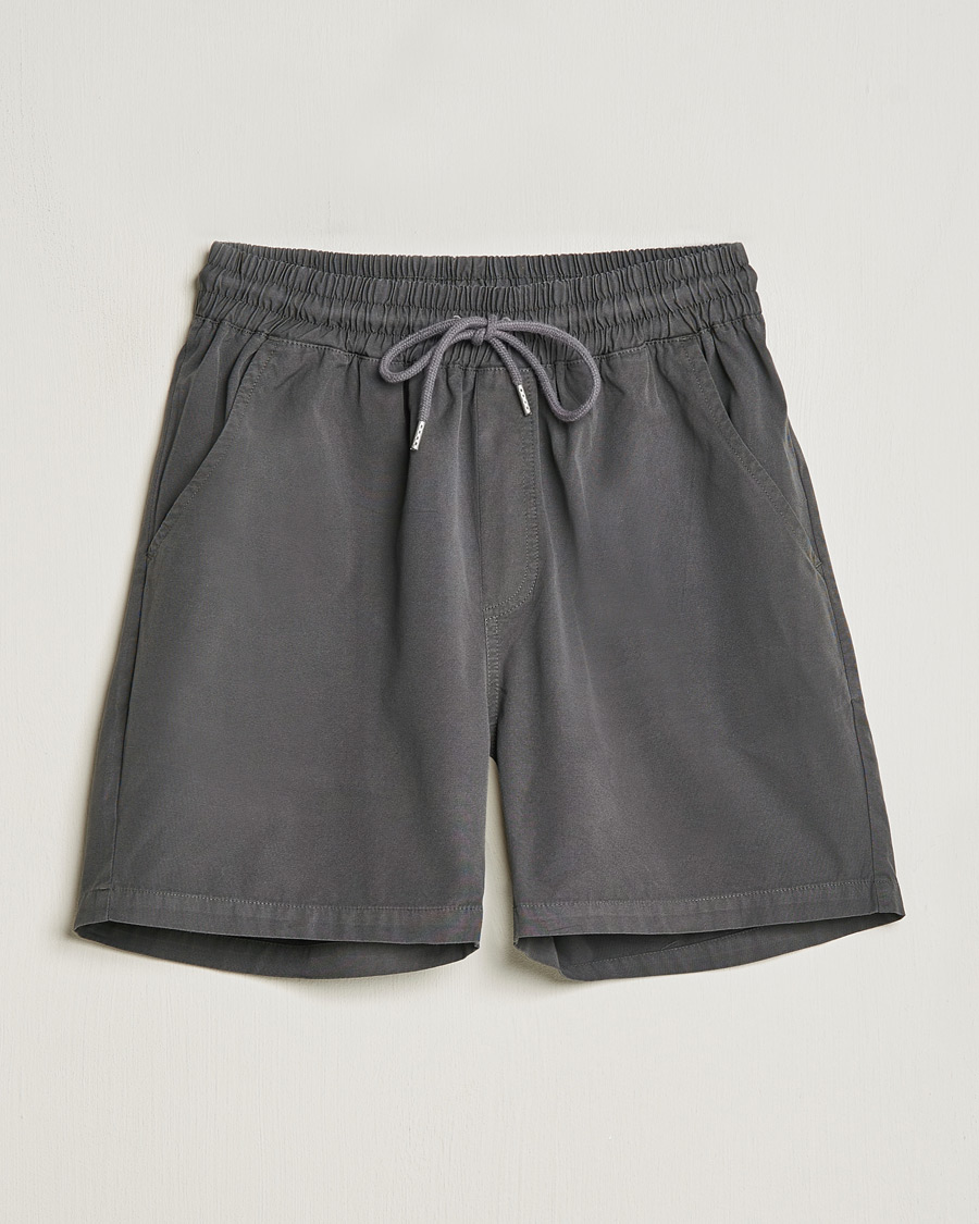 Mies | Kurenauha-shortsit | Colorful Standard | Classic Organic Twill Drawstring Shorts Lava Grey