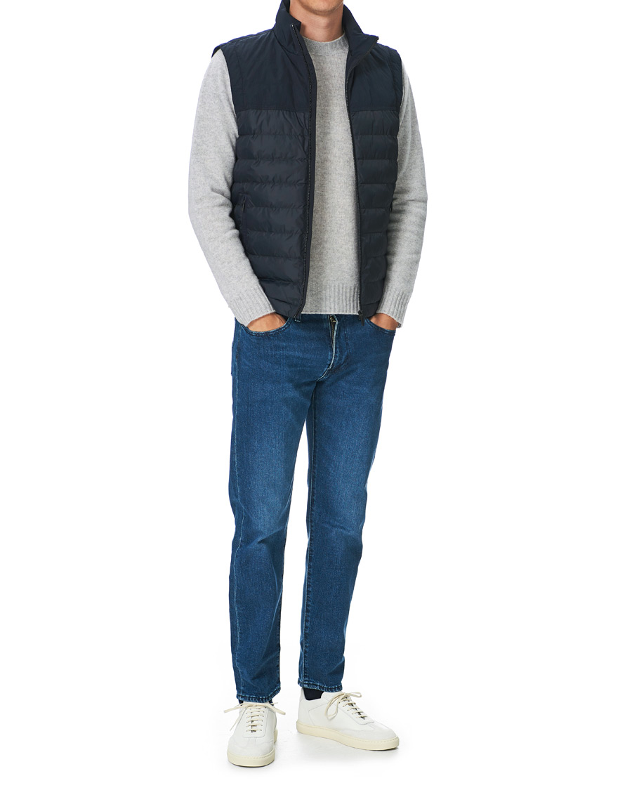 Mies | Ajattomia vaatteita | Altea | Wool/Cashmere Crew Neck Sweater Light Grey
