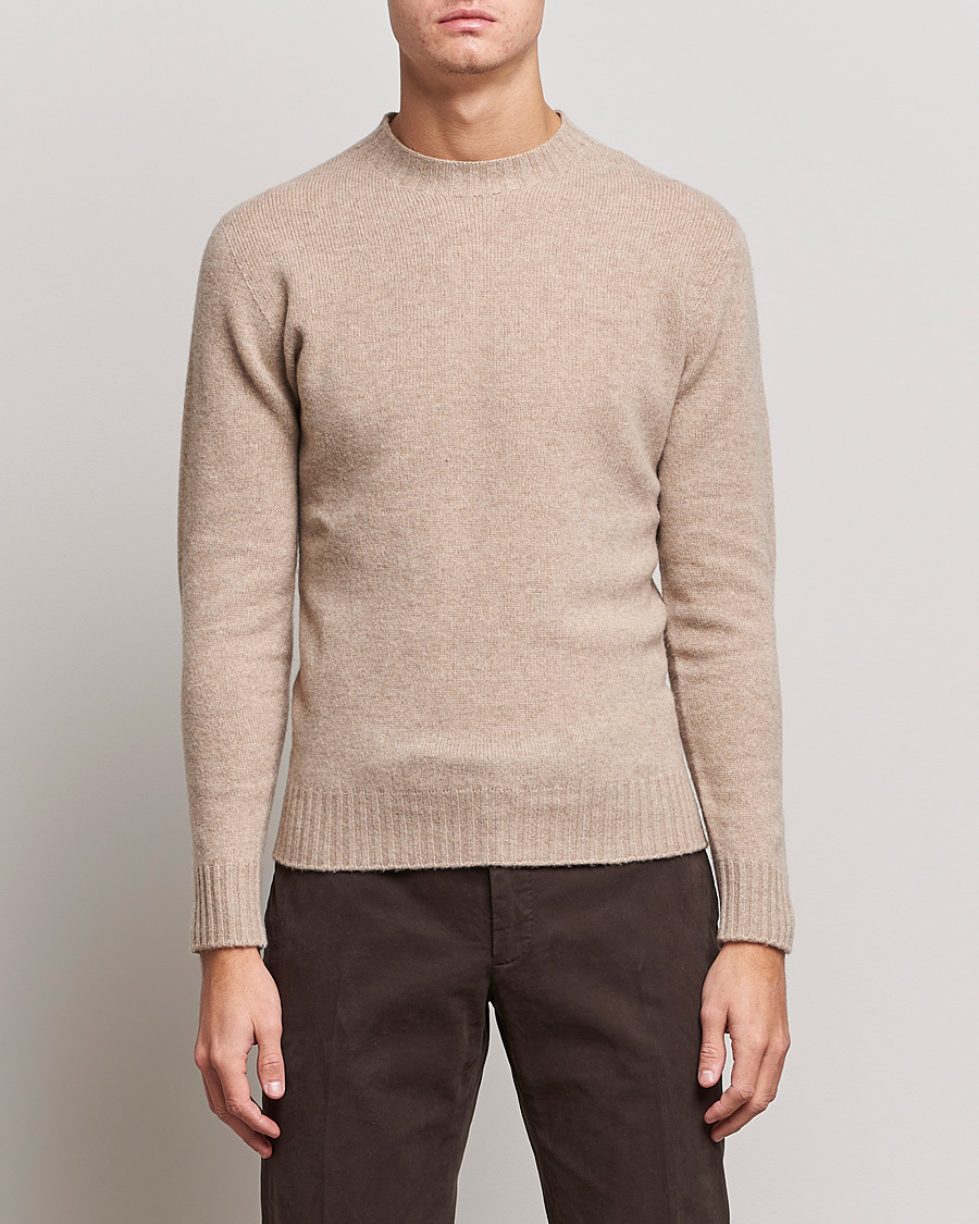 Mies |  | Altea | Wool/Cashmere Crew Neck Sweater Beige