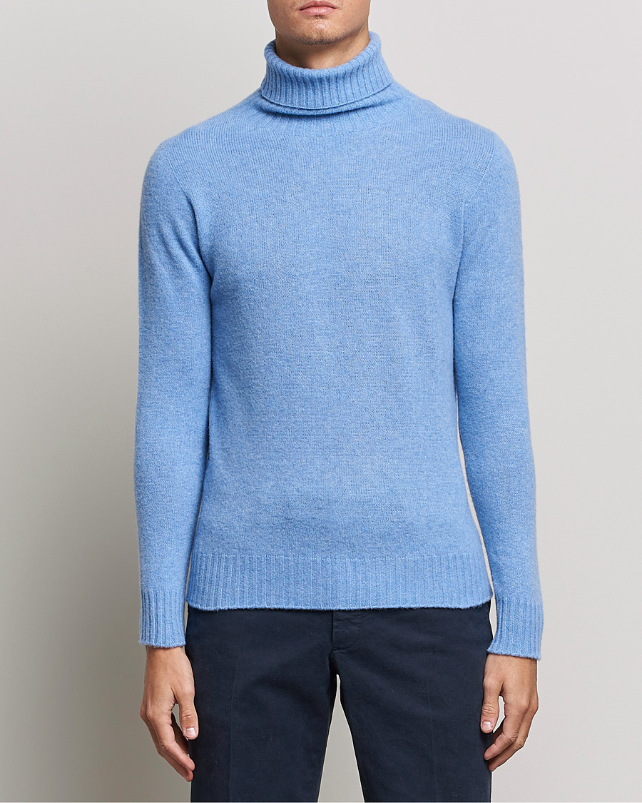 Mies | Kanta-asiakastarjous | Altea | Wool/Cashmere Turtleneck Sweater Light Blue
