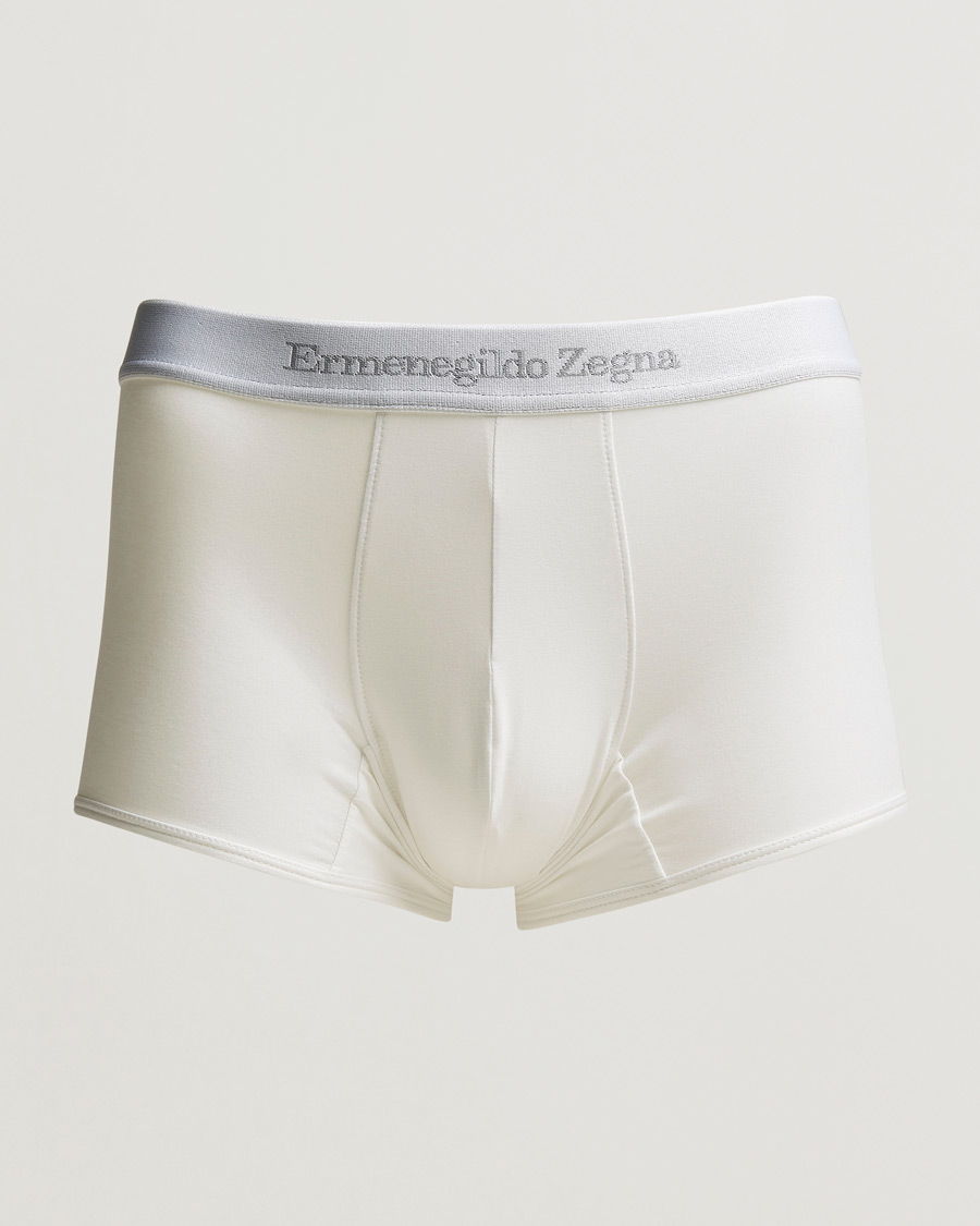 Mies | Alusvaatteet | Zegna | Cotton Stretch Trunk Boxers White