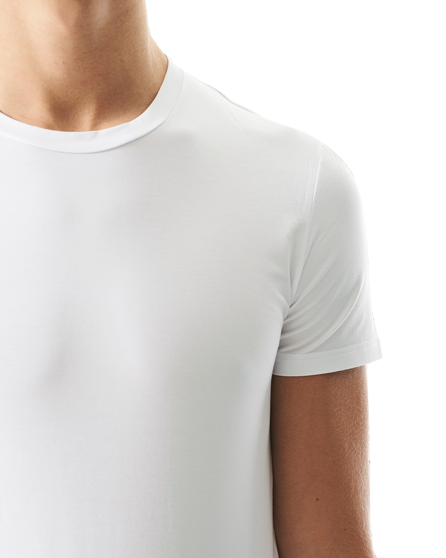 Mies | T-paidat | Zegna | Cotton Stretch Crew Neck T-Shirt White