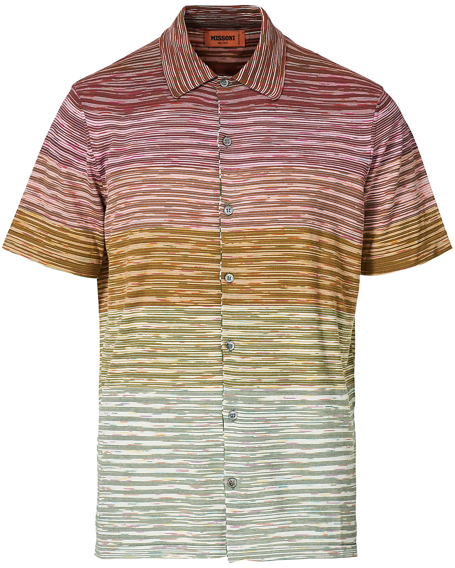 Mies | Kauluspaidat | Missoni | Space-Dye Knitted Short Sleeve Shirt Multicolor