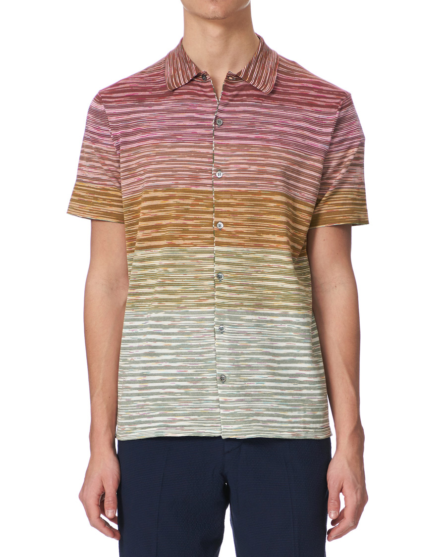 Mies | Kauluspaidat | Missoni | Space-Dye Knitted Short Sleeve Shirt Multicolor