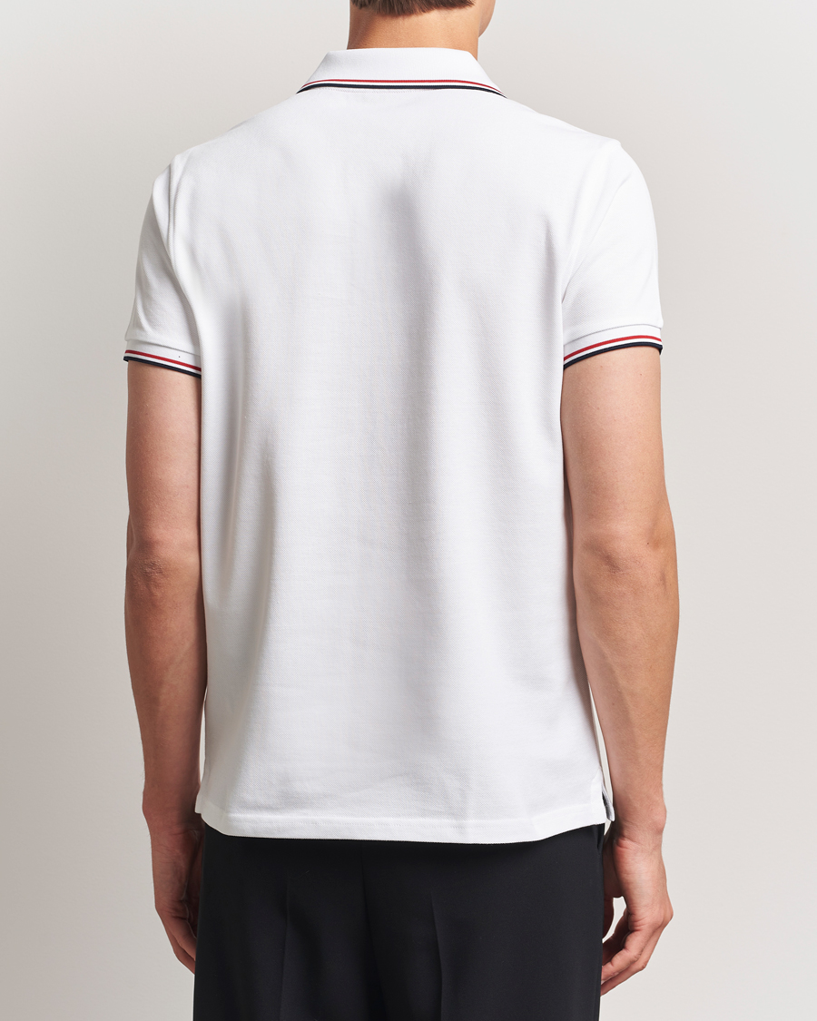 Mies | Pikeet | Moncler | Contrast Rib Polo White