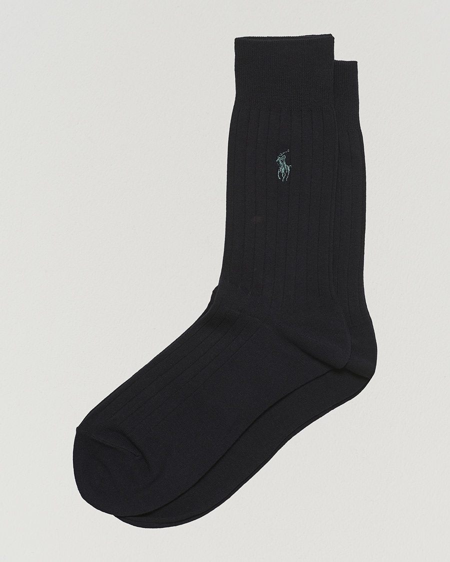 Mies | Alusvaatteet | Polo Ralph Lauren | 2-Pack Egyptian Cotton Socks Black