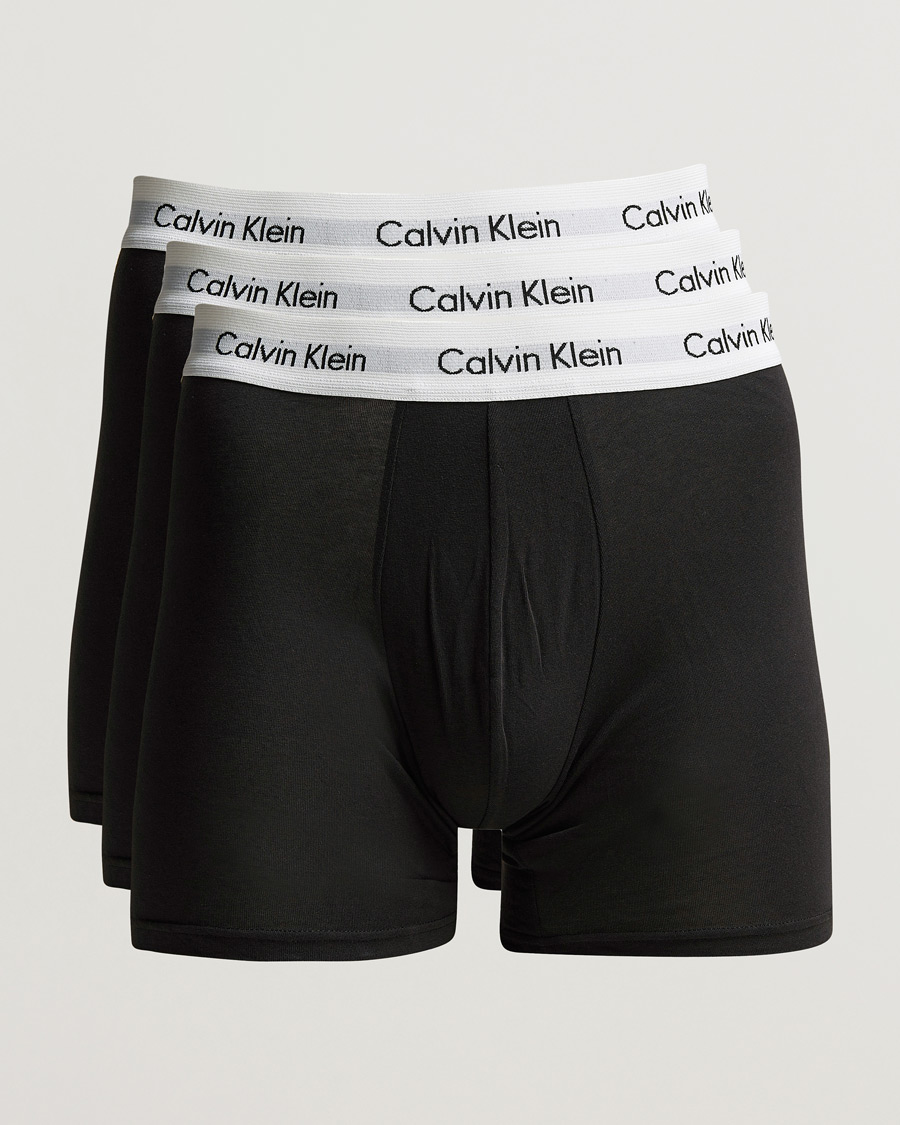 Miehet |  | Calvin Klein | Cotton Stretch 3-Pack Boxer Breif Black