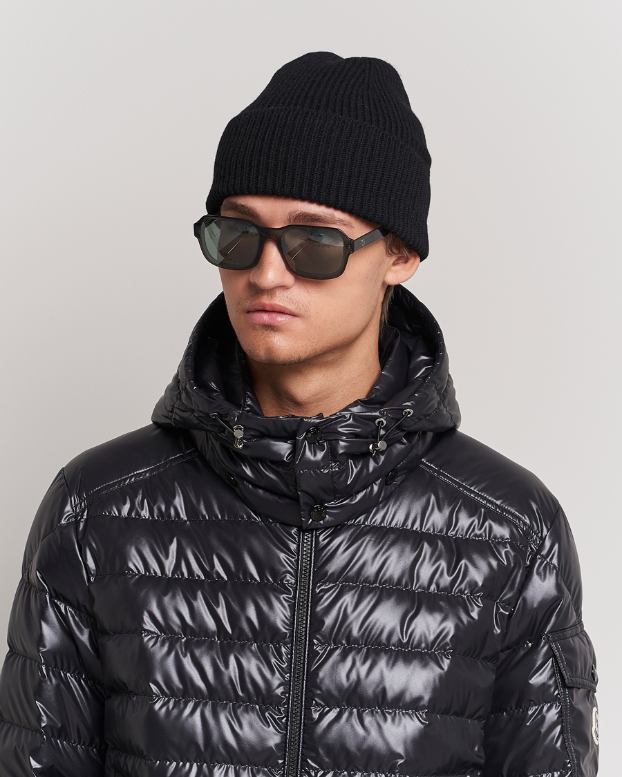 Mies | Moncler Lunettes Icebridge Sunglasses Shiny Dark Green/Green Mirror | Moncler Lunettes | Icebridge Sunglasses Shiny Dark Green/Green Mirror