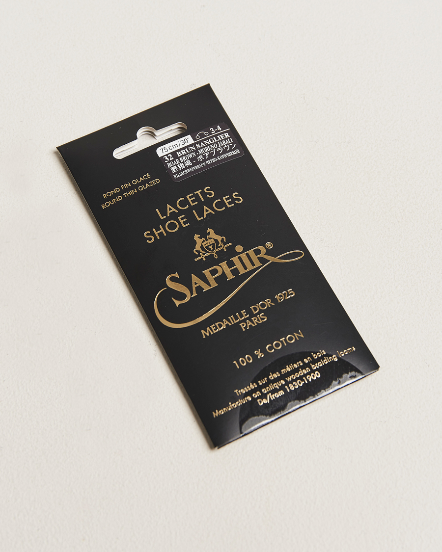 Mies | Kenkien huolto | Saphir Medaille d'Or | Shoe Laces Thin Waxed 75cm Dark Brown