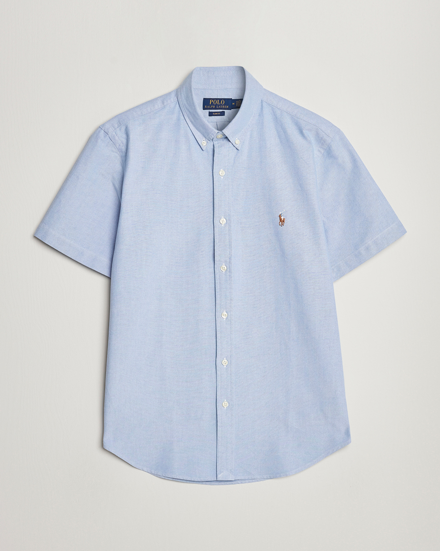 Mies | Kauluspaidat | Polo Ralph Lauren | Slim Fit Oxford Short Sleeve Shirt Blue