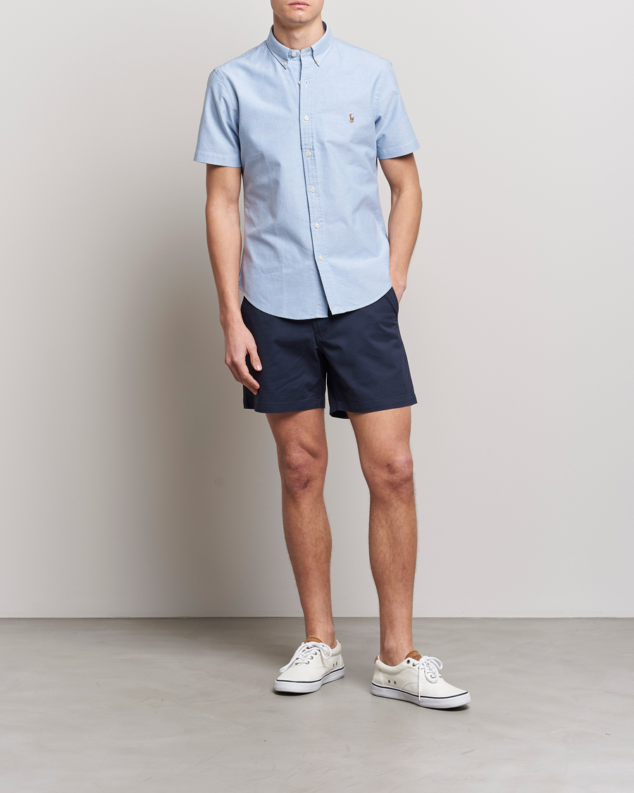 Mies | Kauluspaidat | Polo Ralph Lauren | Slim Fit Oxford Short Sleeve Shirt Blue