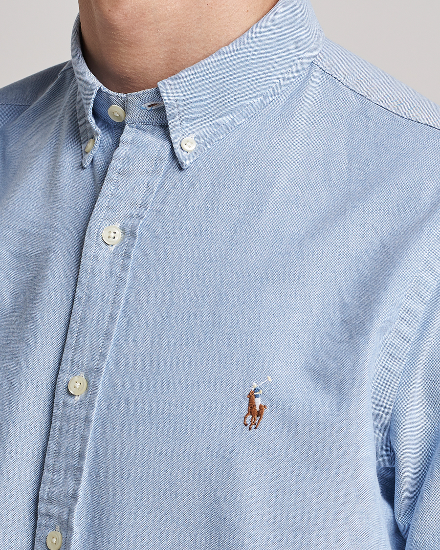 Mies | Kauluspaidat | Polo Ralph Lauren | Slim Fit Oxford Short Sleeve Shirt Blue