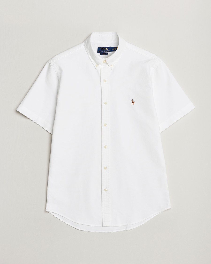 Mies | Kauluspaidat | Polo Ralph Lauren | Slim Fit Oxford Short Sleeve Shirt White