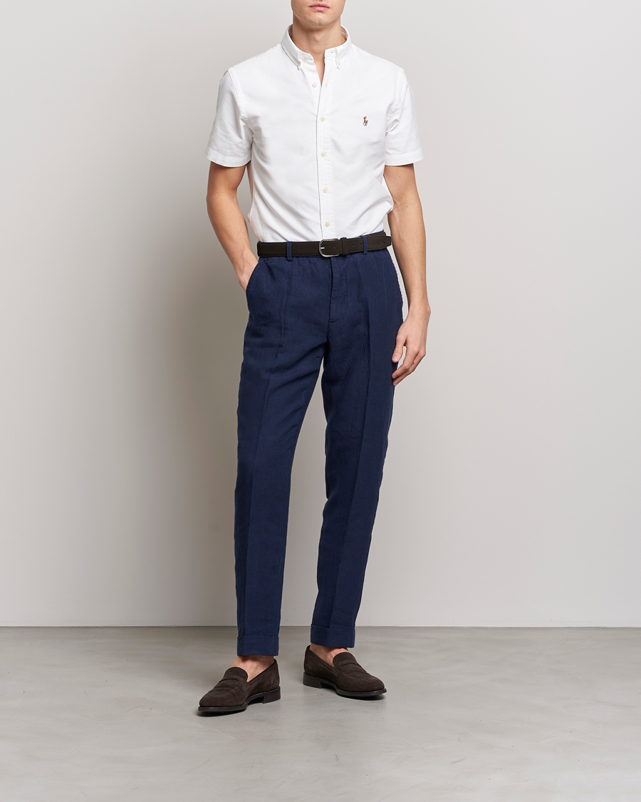 Mies | Kauluspaidat | Polo Ralph Lauren | Slim Fit Oxford Short Sleeve Shirt White