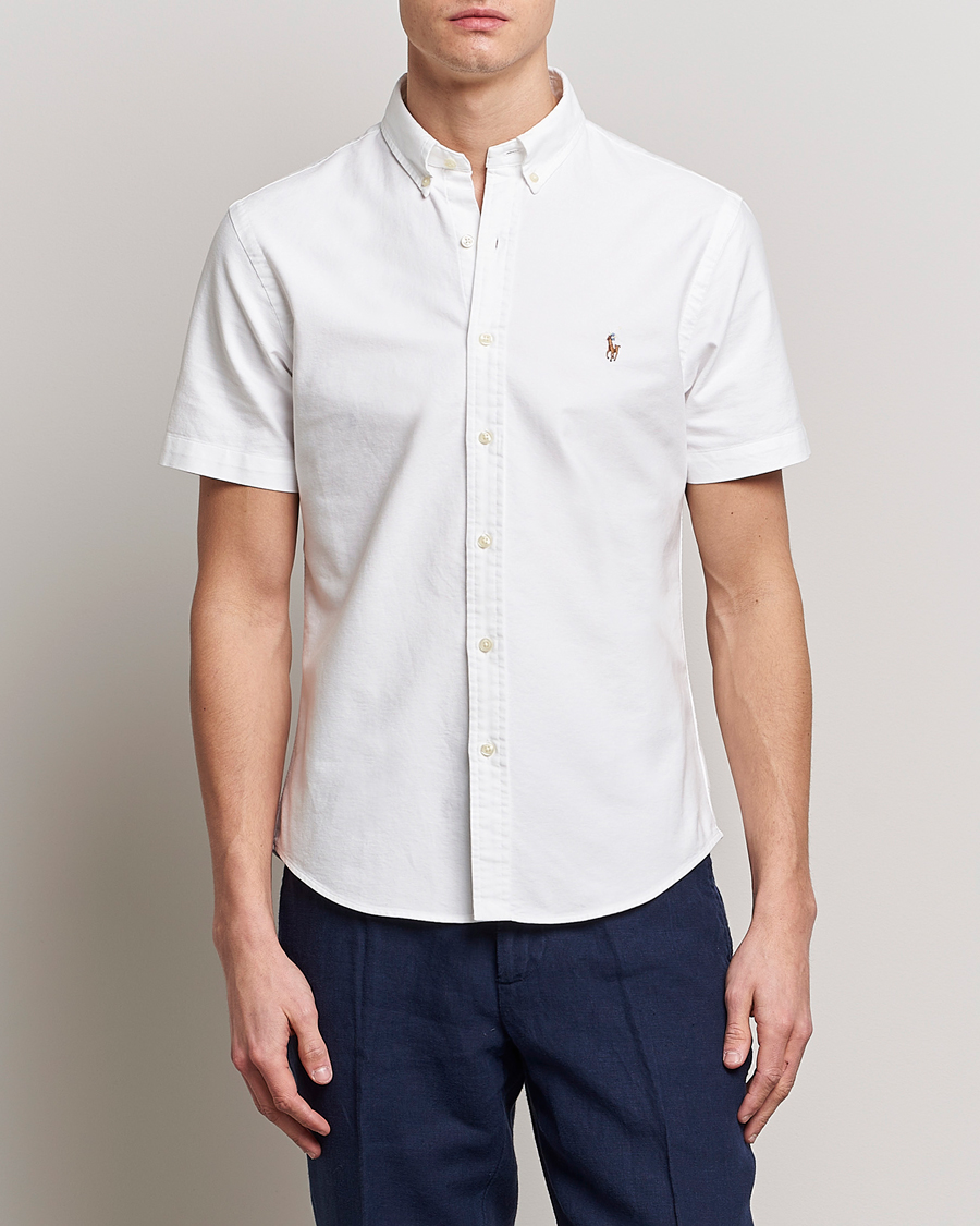 Mies | Kauluspaidat | Polo Ralph Lauren | Slim Fit Oxford Short Sleeve Shirt White