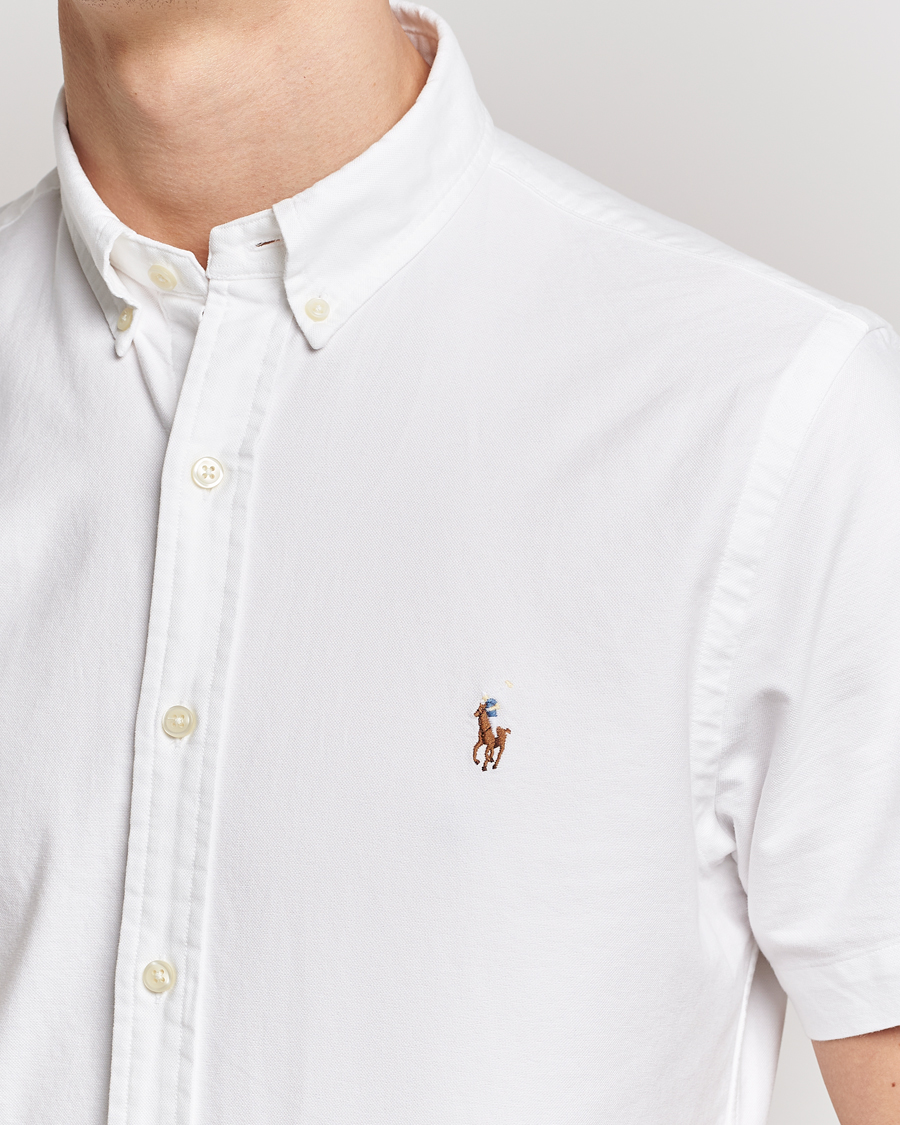 Mies | Kauluspaidat | Polo Ralph Lauren | Slim Fit Oxford Short Sleeve Shirt White