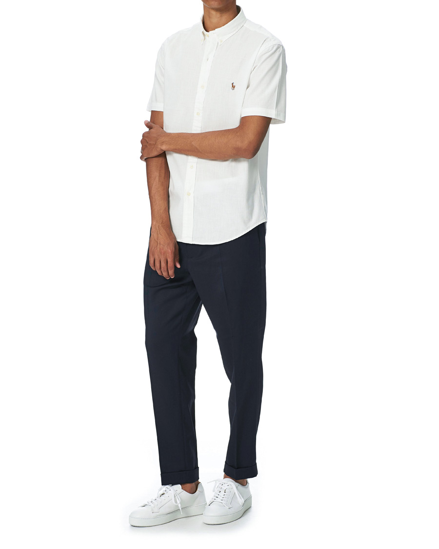 Mies | Lyhythihaiset kauluspaidat | Polo Ralph Lauren | Slim Fit Short Sleeve Button Down Shirt White