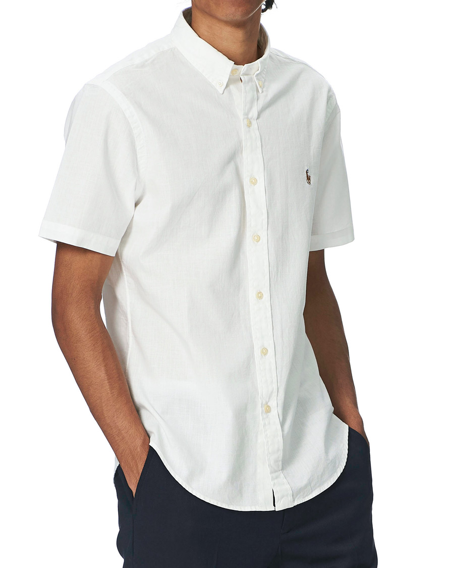 Mies | Kauluspaidat | Polo Ralph Lauren | Slim Fit Short Sleeve Button Down Shirt White