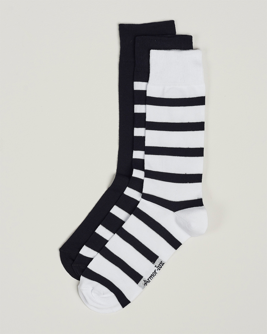 Mies | Alusvaatteet | Armor-lux | 3-Pack Loer Socks Navy/White